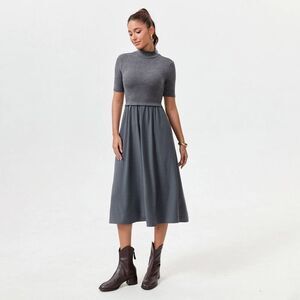 A New Day - Women's Twofer Midi Dress - A New Day Gray S Gray